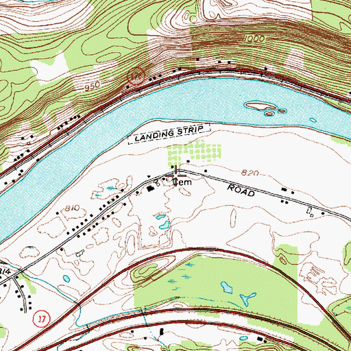 Topographic Map of Tracy Cemetery, NY
