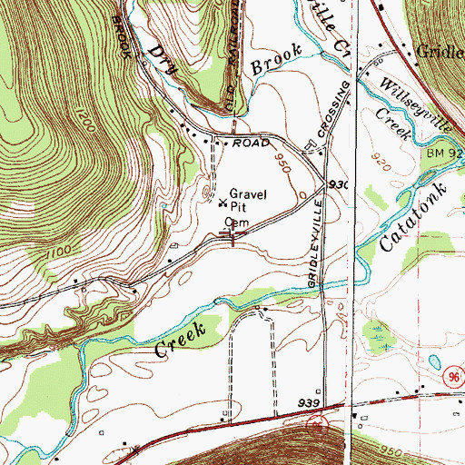 Topographic Map of Snyder Cemetery, NY