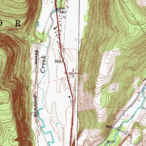 Topographic Map of Smith Valley Cemetery, NY
