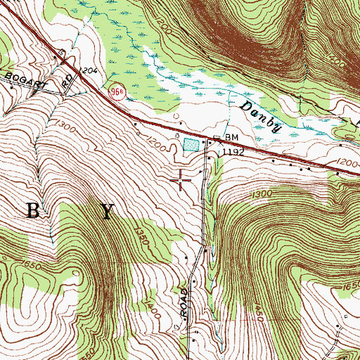 Topographic Map of Hillview Terrace Mobile Home Park, NY