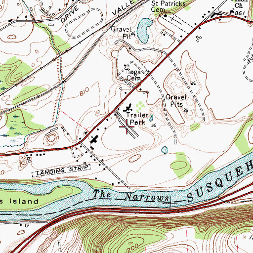 Topographic Map of Mountain View Mobile Home Park, NY