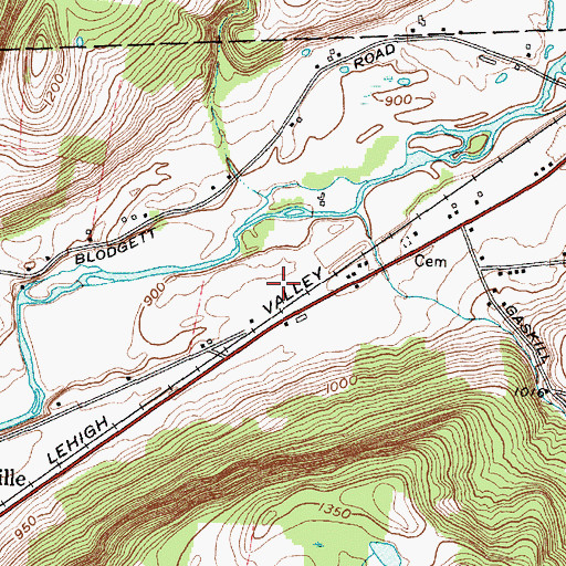 Topographic Map of Valley Mobile Home Park, NY