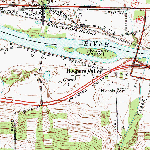 Topographic Map of Howland Mobile Home Park, NY