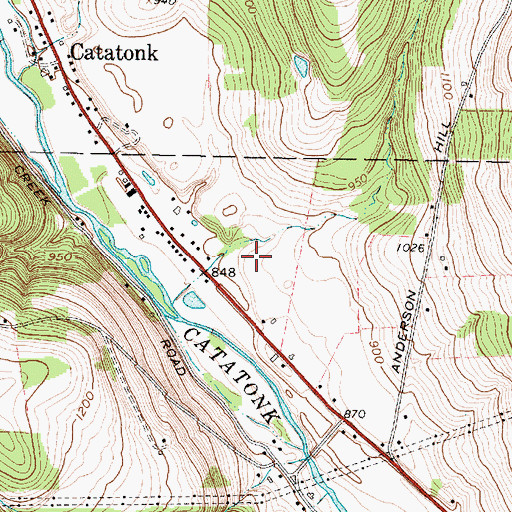 Topographic Map of Pebble Hill Mobile Home Park, NY