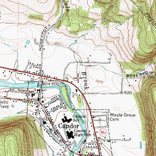 Topographic Map of Crimson Mobile Home Court, NY