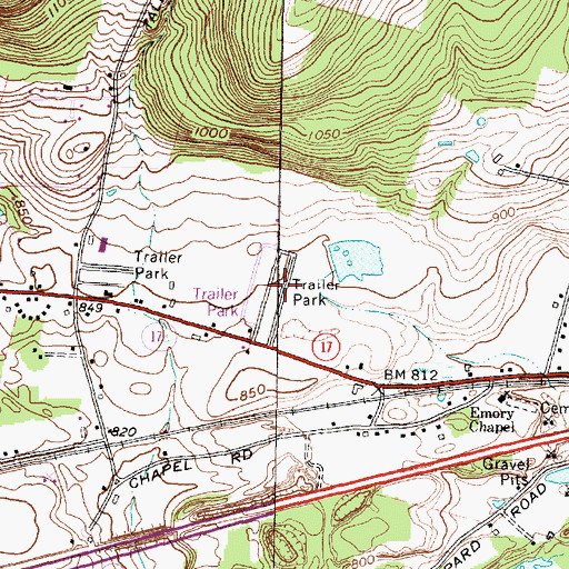 Topographic Map of Park Terrace, NY