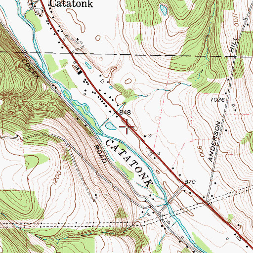 Topographic Map of Pine Tree Mobile Home Park, NY