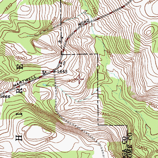 Topographic Map of Grandview Farms Golf Course, NY
