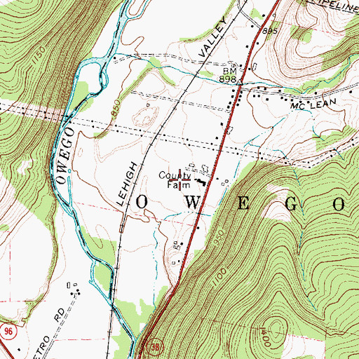 Topographic Map of Tioga Industrial Park, NY