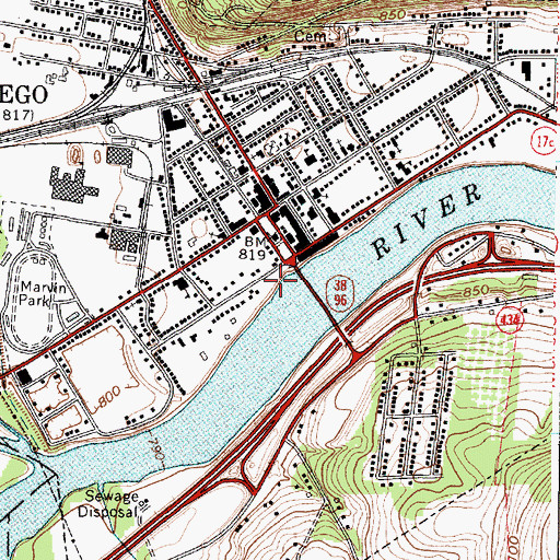 Topographic Map of Draper Park, NY