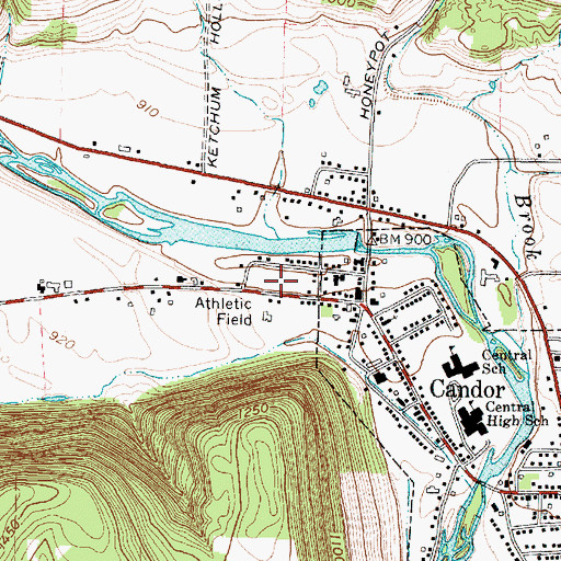 Topographic Map of Lane Collyer Field, NY