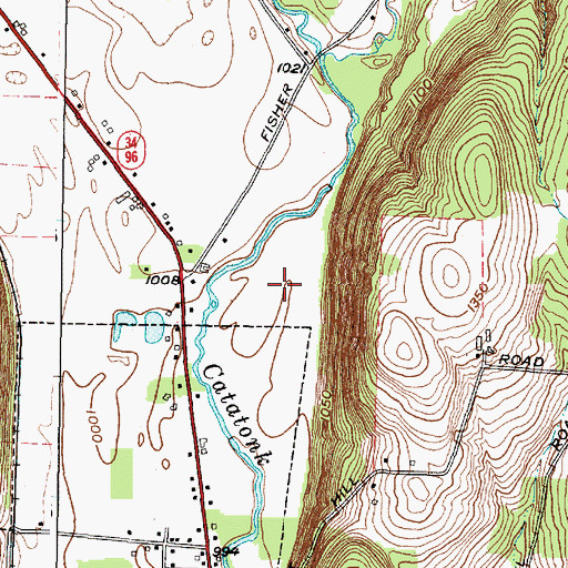 Topographic Map of Hollybrook Country Club, NY