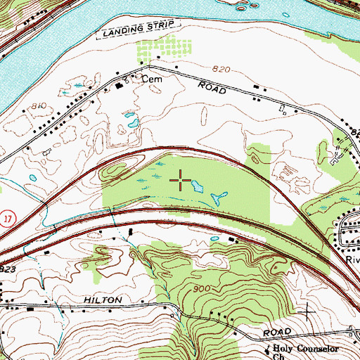 Topographic Map of Apalachin Marsh Bird Sanctuary, NY