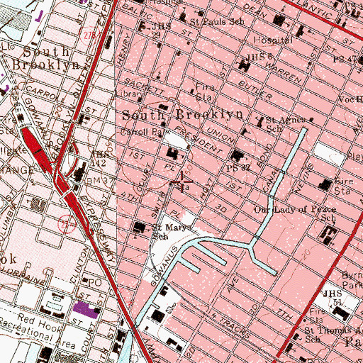 Topographic Map of Court Theater (historical), NY