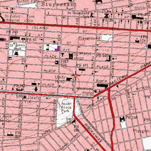 Topographic Map of Congress Theatre (historical), NY