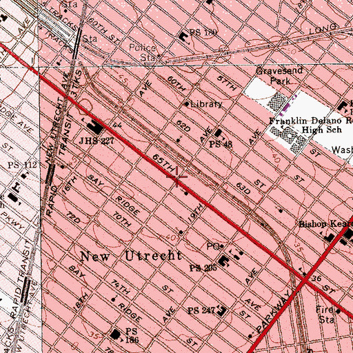 Topographic Map of Colony Theater (historical), NY