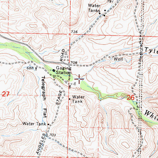 Topographic Map of Tyler Gulch, CA