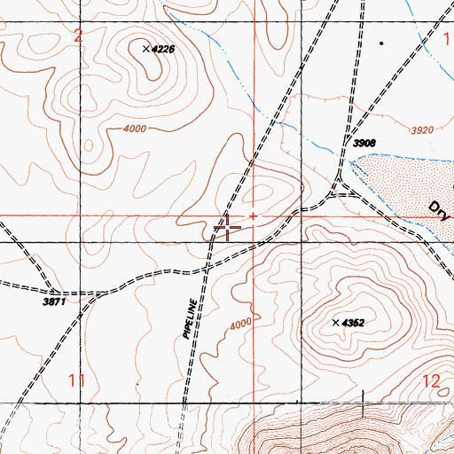 Topographic Map of Tyler Valley, CA