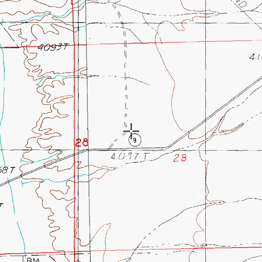 Topographic Map of Rodeo Intermediate Field (historical), NM