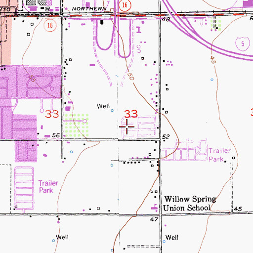 Topographic Map of Royal Palms Mobile Estates, CA
