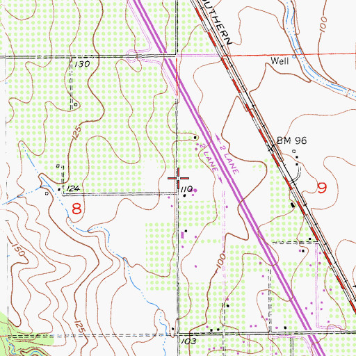 Topographic Map of Dunnigan Mobile Home Park, CA