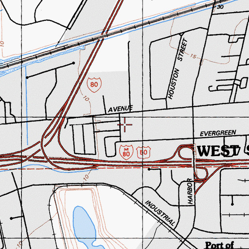 Topographic Map of Skylark Mobile Home Park, CA