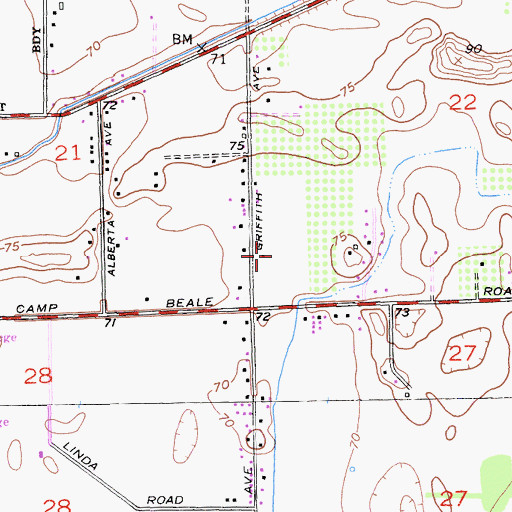 Topographic Map of Castlewood Mobile Home Park, CA