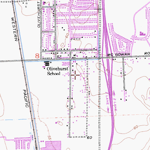 Topographic Map of Yuba Mobile Home Park, CA