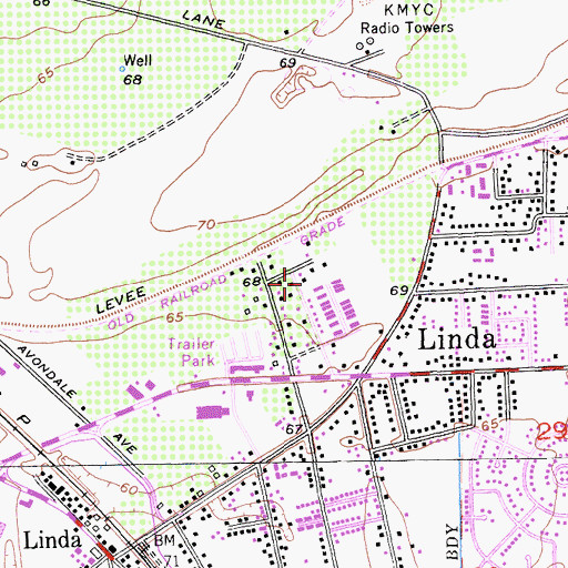 Topographic Map of Alpine Village Mobile Home Estates, CA