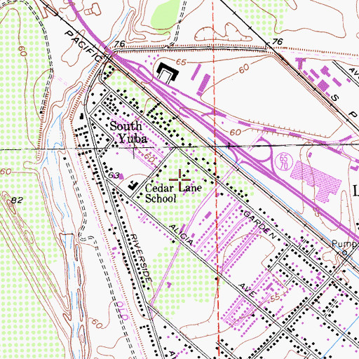 Topographic Map of The Garden Mobile Home Park, CA