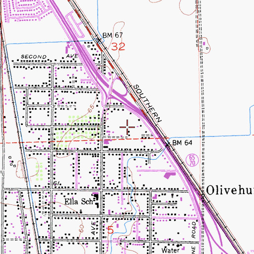 Topographic Map of Vinboy Trailer Park, CA