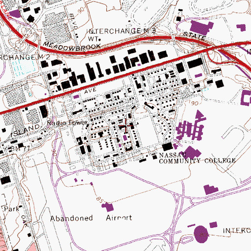 Topographic Map of North Hall, NY