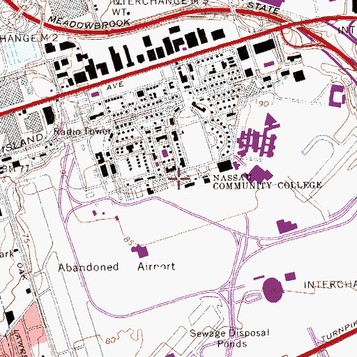 Topographic Map of Cradle of Aviation Museum, NY