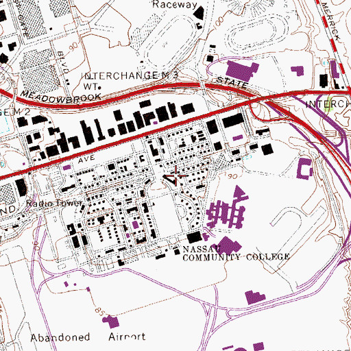 Topographic Map of Bradley Hall, NY