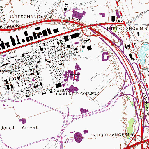 Topographic Map of A Holly Patterson Library, NY