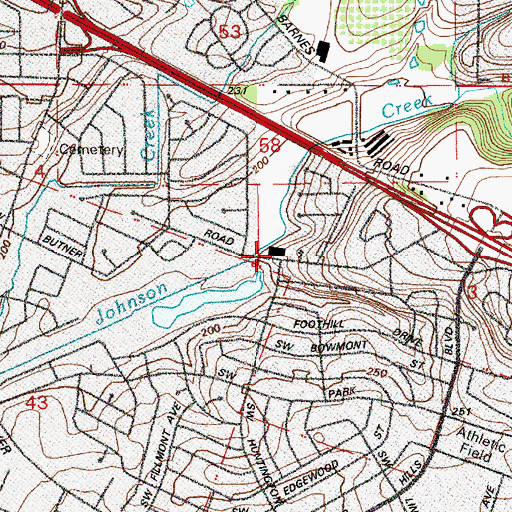 Topographic Map of Saint Andrew Lutheran Church, OR