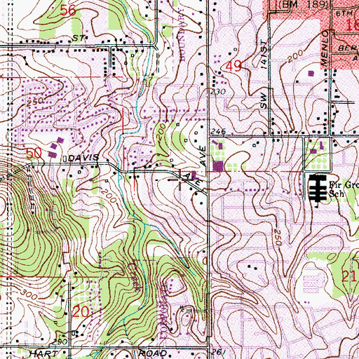 Topographic Map of Seventh Day Adventist Church, OR