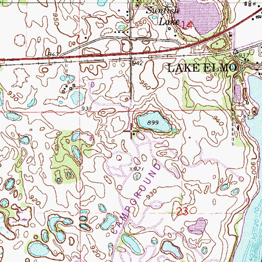 Topographic Map of Rasmussen College - Lake Elmo/Woodbury Campus, MN