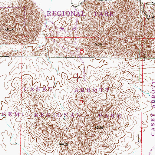 Topographic Map of Casey Abbott Semi-Regional Park, AZ