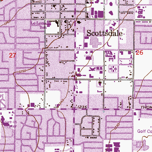 Topographic Map of Scottsdale Trailer Corral, AZ