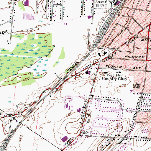 Topographic Map of Cornerstone Assembly of God, NY