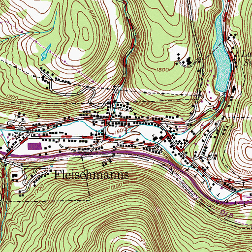 Topographic Map of Whipples Theatre, NY