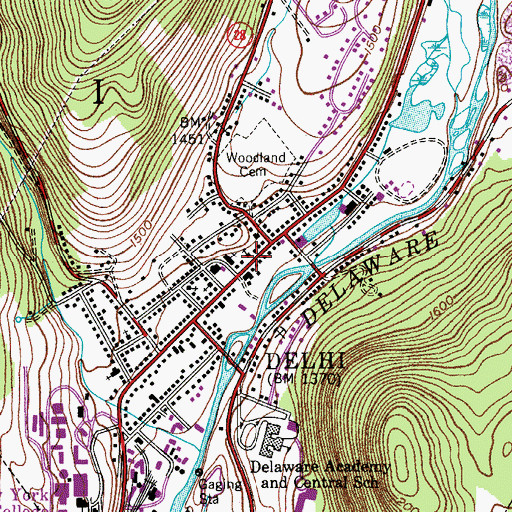Topographic Map of Saint John's Church, NY