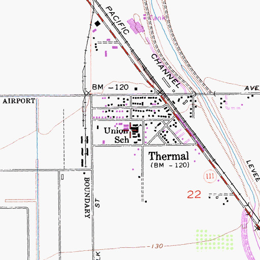 Topographic Map of John Kelly Elementary School, CA