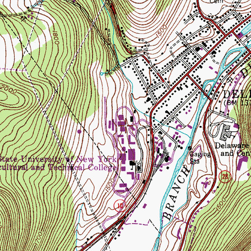 Topographic Map of MacDonald Hall, NY