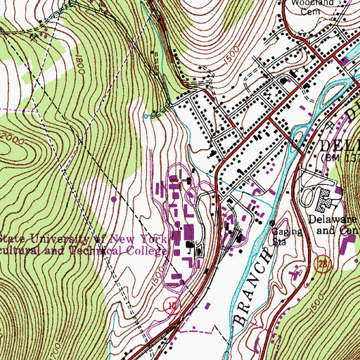 Topographic Map of O'Connor Hall, NY