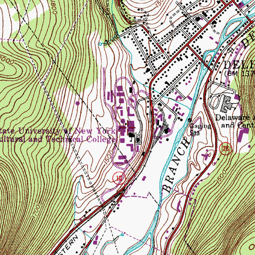 Topographic Map of Kunsela Hall, NY