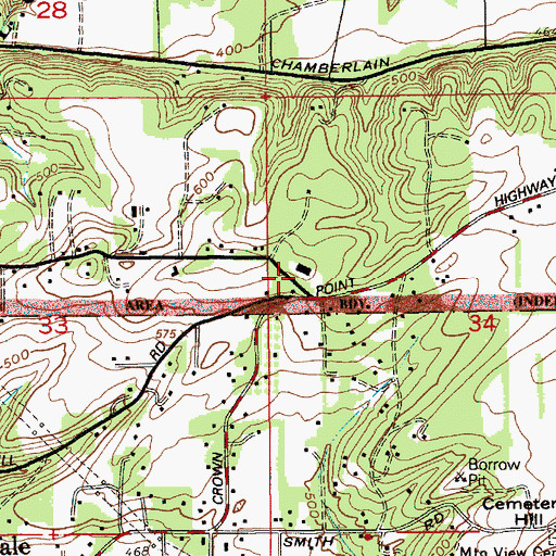 Topographic Map of Corbett Community Church, OR