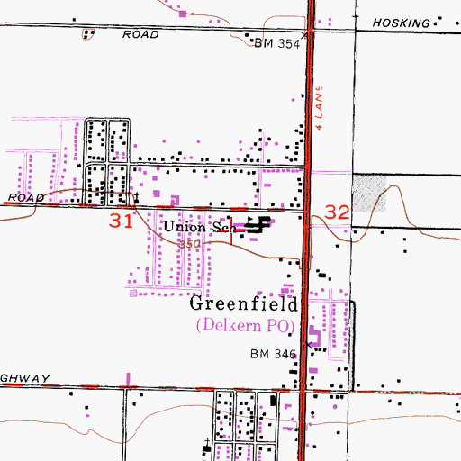 Topographic Map of McKee Intermediate School, CA