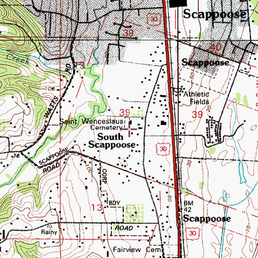 Topographic Map of Saint Wenceslaus Catholic Church, OR